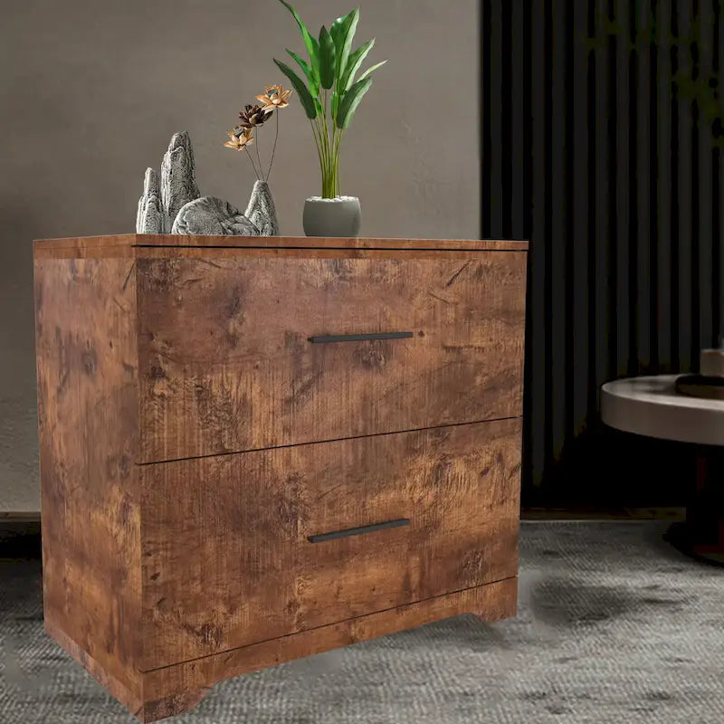 2-Drawer Lateral Filing Cabinet with Equal-Height Drawers Recessed Bar Pulls Solid Plinth Base and 50 lb Per Drawer Capacity