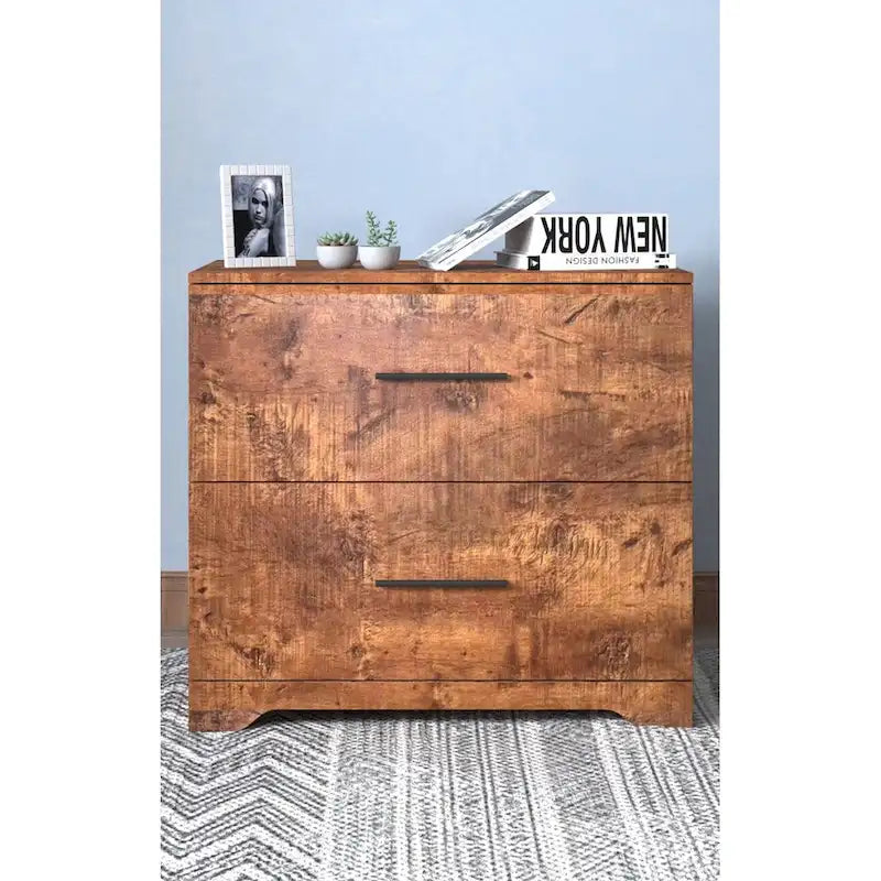 2-Drawer Lateral Filing Cabinet with Equal-Height Drawers Recessed Bar Pulls Solid Plinth Base and 50 lb Per Drawer Capacity