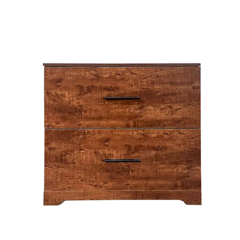 2-Drawer Lateral Filing Cabinet with Equal-Height Drawers Recessed Bar Pulls Solid Plinth Base and 50 lb Per Drawer Capacity