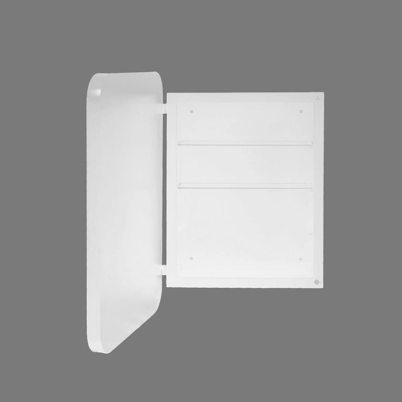 16x24 Inch Metal Frame Bathroom Medicine Cabinet with Mirror and 2 Adjustable Tempered Glass Shelves