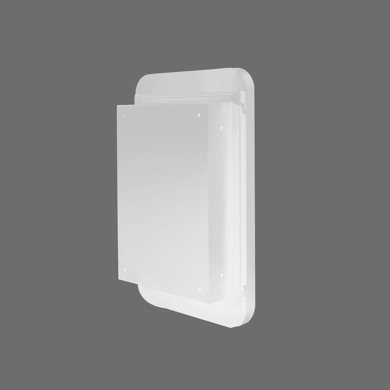 16x24 Inch Metal Frame Bathroom Medicine Cabinet with Mirror and 2 Adjustable Tempered Glass Shelves