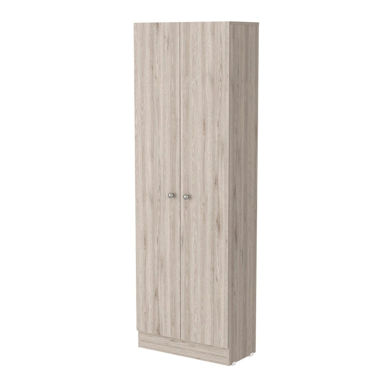 71 Inch Tall Slim Storage Cabinet with 2 Doors and 5 Interior Shelves for Kitchen Pantry and Garage