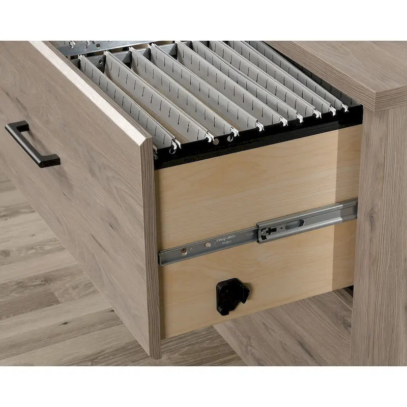2-Drawer Lateral Wood File Cabinet with Full Extension Slides