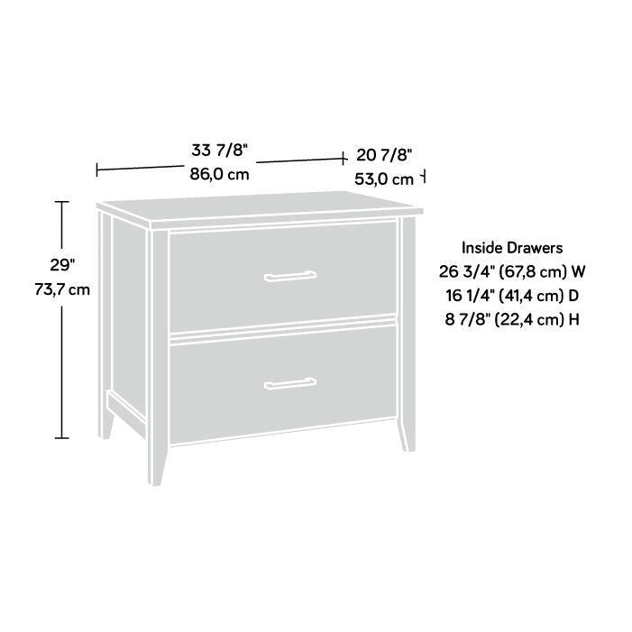 2-Drawer Lateral Wood File Cabinet with Full Extension Slides