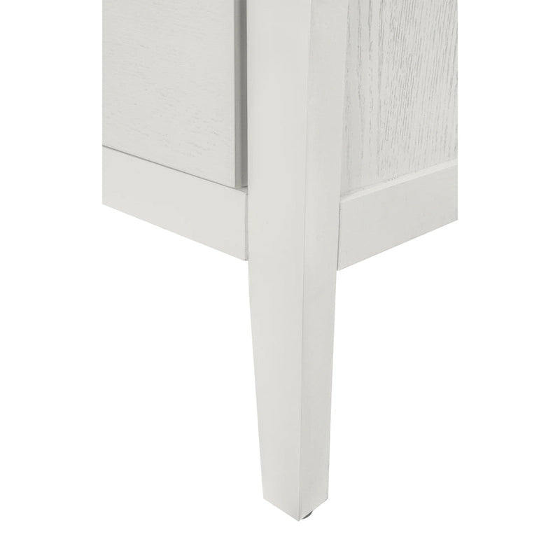 3-Drawer Accent Cabinet with Circular Hollow-Carved Medallion Panel Gold Bar Pulls and Manchurian Ash Veneer