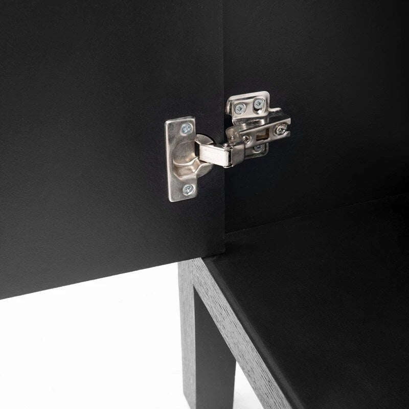 152,4 cm Sideboard-Buffetschrank mit 4 Türen, 4 verstellbaren Einlegeböden und Metallgriffen