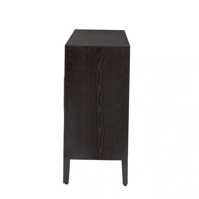 152,4 cm Sideboard-Buffetschrank mit 4 Türen, 4 verstellbaren Einlegeböden und Metallgriffen