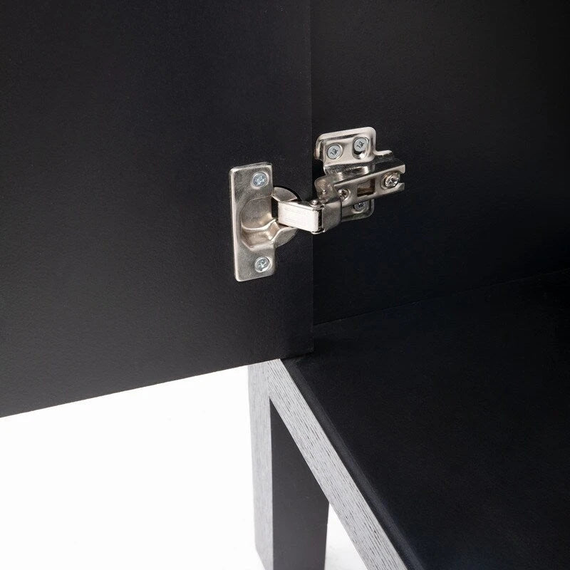 152,4 cm Sideboard-Buffetschrank mit 4 Türen, 4 verstellbaren Einlegeböden und Metallgriffen