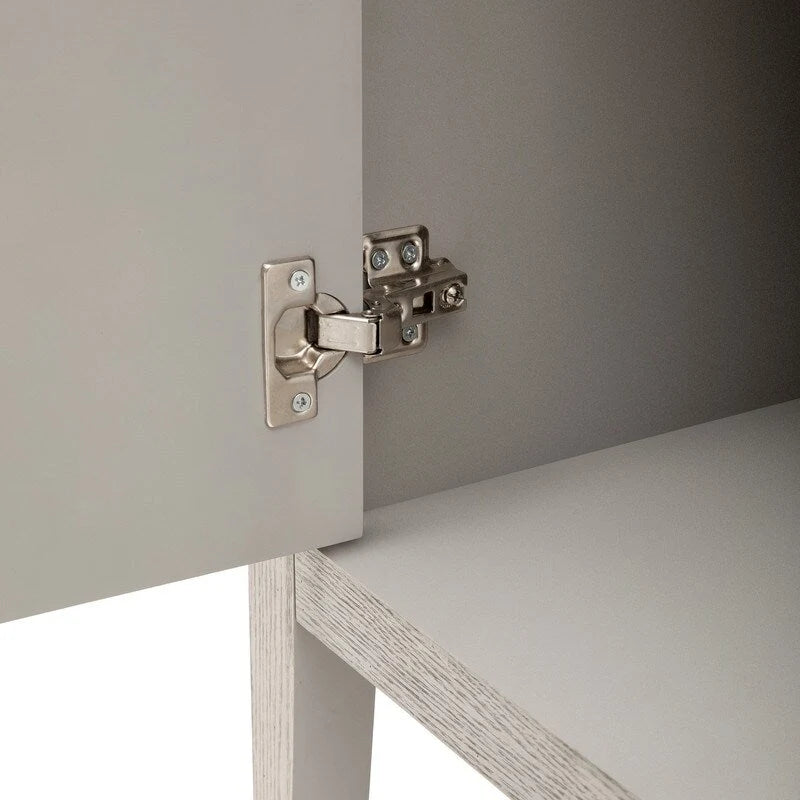 152,4 cm Sideboard-Buffetschrank mit 4 Türen, 4 verstellbaren Einlegeböden und Metallgriffen