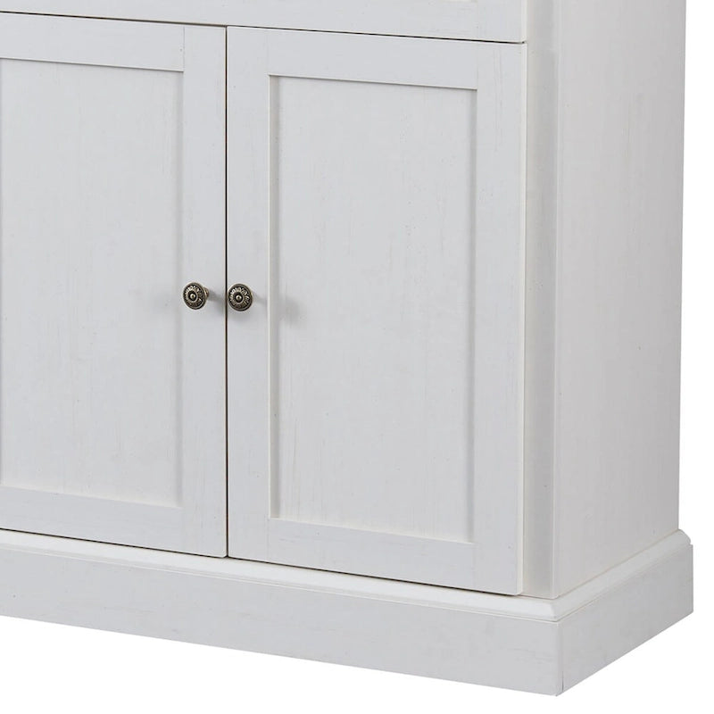 147,32 cm Sideboard-Buffetschrank mit 2 Schubladen, 4 Schranktüren und verstellbaren Einlegeböden