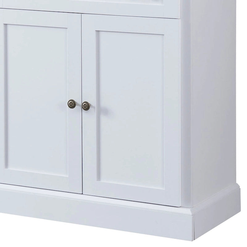 147,32 cm Sideboard-Buffetschrank mit 2 Schubladen, 4 Schranktüren und verstellbaren Einlegeböden